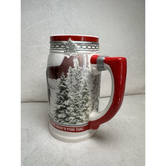 Budweiser Holiday Retreat Christmas Mug 2017 Beer Stein w/ COA 38th Anniversary - Picture 5 of 7